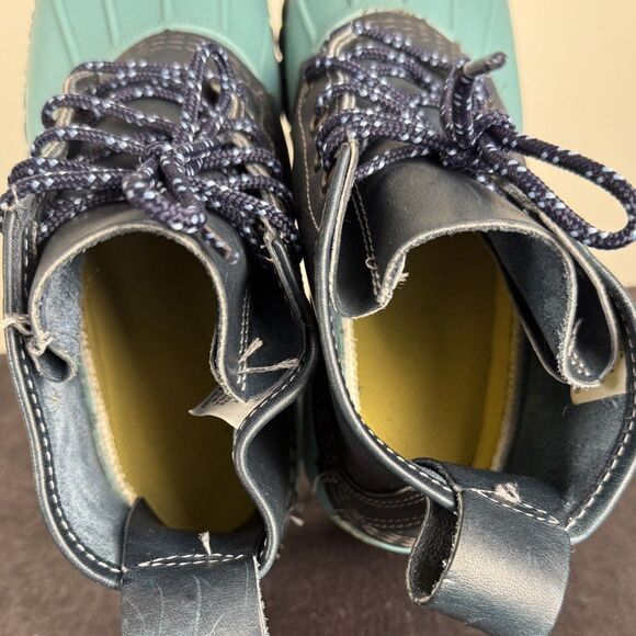 Beanie L.L. Bean Aqua Blue Snow Duck Boots - Womens 8-8.5 / Kids 6M, Maine USA - Picture 9 of 12